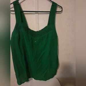 Modcloth green sleeveless top 1x NWT
